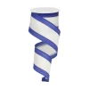 Royal & White Satin Ribbon, 2.5" X 10YD