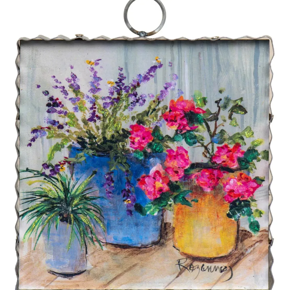 Rozie’s Table Flower Pots Mini Gallery Art