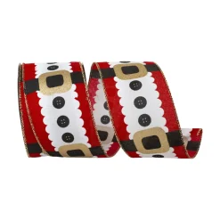 Santa's Buttons Ribbon, 2.5" X 10YD