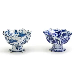 Scalloped Edge Footed Bowl