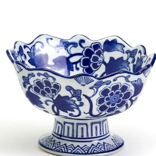Scalloped Edge Footed Bowl