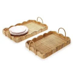 Scalloped Edge Tray with Handles