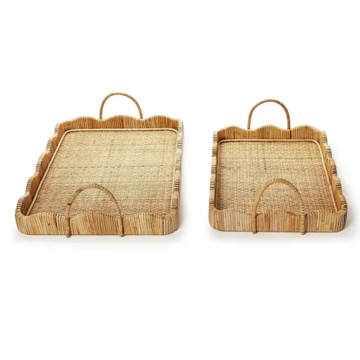 Scalloped Edge Tray with Handles