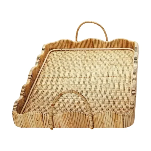 Scalloped Edge Tray with Handles