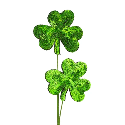 Sequin Shamrock Spray