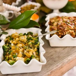 Signature White Ruffle Casserole Dish
