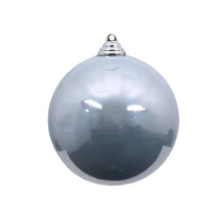 Silver Candy Apple Ball Ornament, 8"