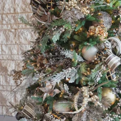Silver Glitter Ball Ornament, 4