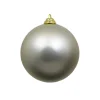 Silver Matte Ball Ornament, 6"