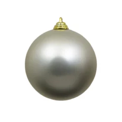 Silver Matte Ball Ornament, 6"