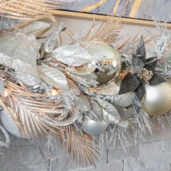 Silver Matte Ball Ornament, 6"