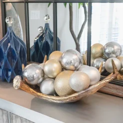 Silver Matte Ball Ornament, 8"