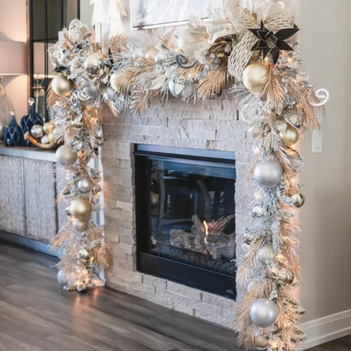 Silver Matte Ball Ornament, 8"