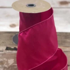 Simply Taffeta Hot Pink Ribbon, 4“ X 25YD
