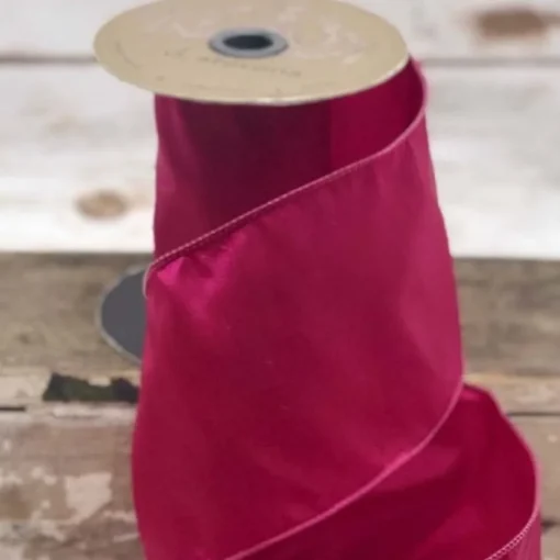 Simply Taffeta Hot Pink Ribbon, 4“ X 25YD