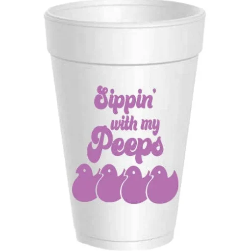Sippin with my Peeps Foam Cup Sleeve