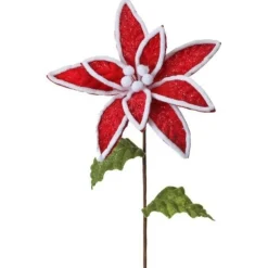 Snow Edge Poinsettia Stem