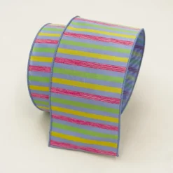 Spring Stripes Pastel Ribbon 2.5"X10YD