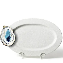 Stone Small Dot Big Oval Platter by Happy Everything!