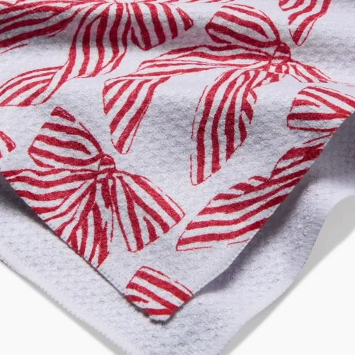 Striped Bows Tea Towel