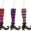 Striped Glitter Witch Legs