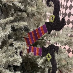 Striped Glitter Witch Legs