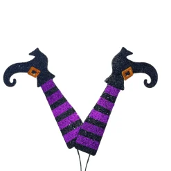 Striped Glitter Witch Legs