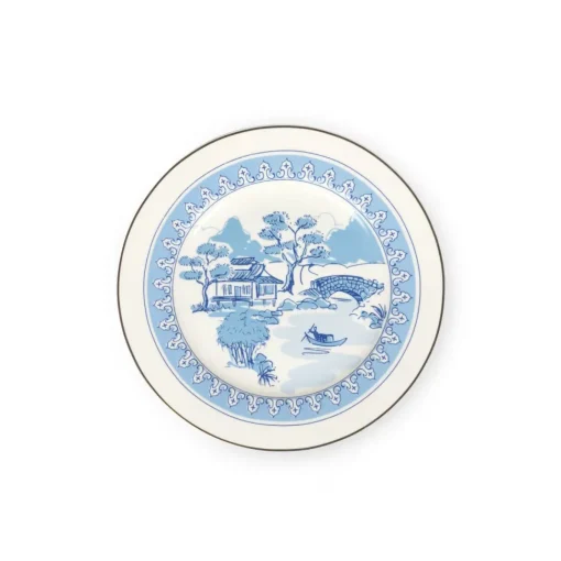 Toile Chinoiserie Pattern Dessert Plate