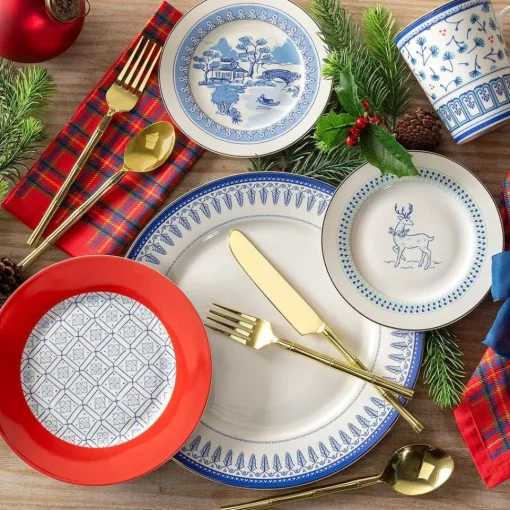 Toile Chinoiserie Pattern Dessert Plate
