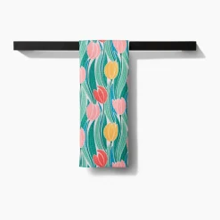 Tranquil Tulips Tea Towel