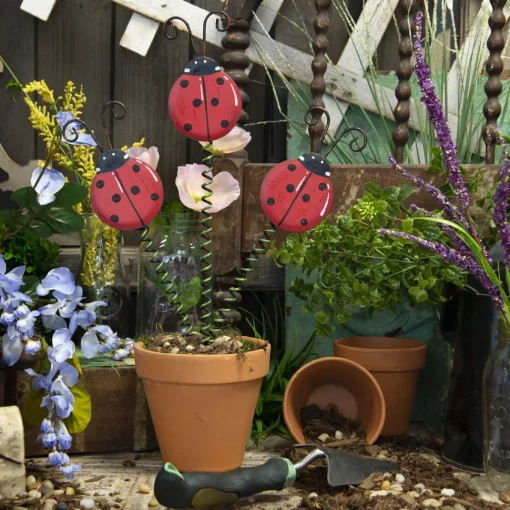 Triple Lady Bug Stake
