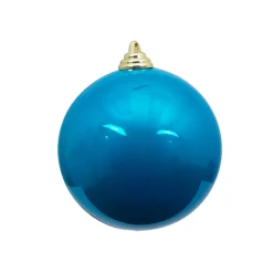 Turquoise Candy Apple Ball Ornament, 6"
