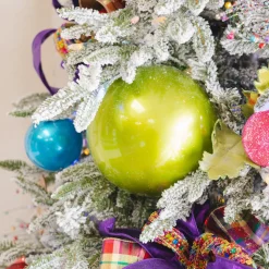Turquoise Candy Apple Ball Ornament, 4"