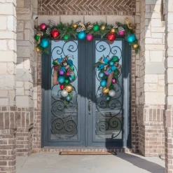 Turquoise Glitter Ball Ornament, 6
