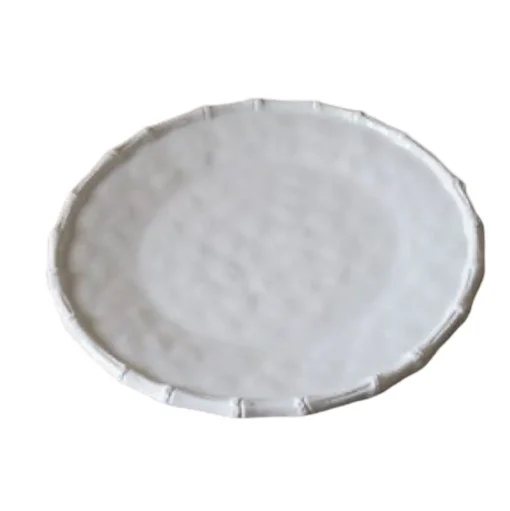 VIDA Bamboo Round Platter, White