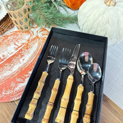 VIDA Bamboo Stainless Flatware II Set