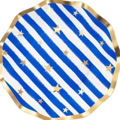 Wavy Appetizer Plate, Patriotic Confetti