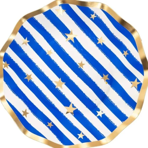 Wavy Appetizer Plate, Patriotic Confetti