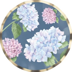 Wavy Salad Plate, Hydrangeas