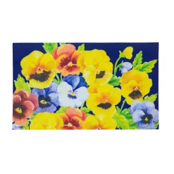 Welcome Pansies Sassafras Estate Mat