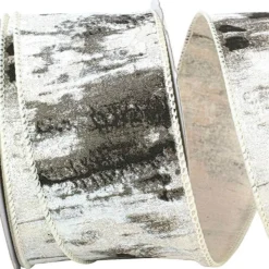 White Birch Trees Bark Forest Ribbon, 2.5" X 25YD