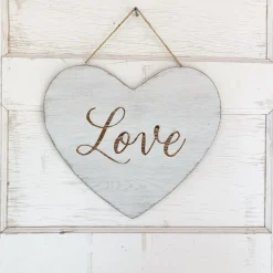 White Hanging Love Heart