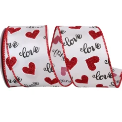 White Heart Love - 2.5"X10YD