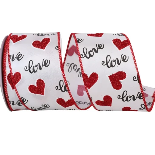 White Heart Love - 2.5"X10YD