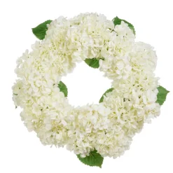 White Hydrangea Wreath, 26"