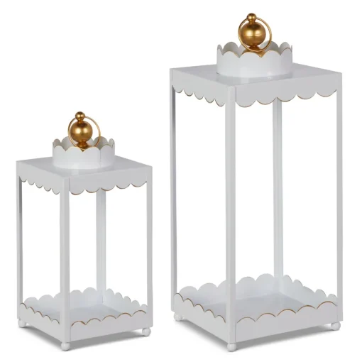 White Scalloped Lantern