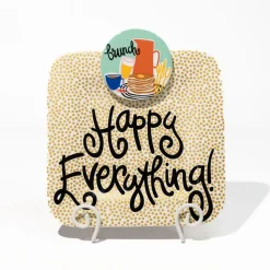 White Swirl Mini Plate Stand by Happy Everything!