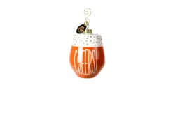 Wine Cheers Shaped Ornament